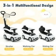 thumbnail image 5 of Costway Kids Ride on Push Car Mercedes-Benz Licensed 3-in-1 Sliding Car White, 5 of 10