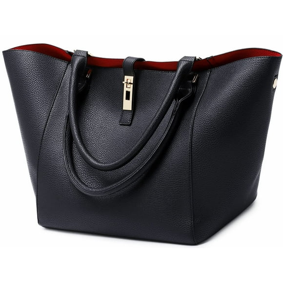 Bolso de mano SQLP, grande, para mujer, de diseñador, impermeable, negro