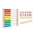 thumbnail image 3 of Ábaco de madera para niños, juguete matemático, palos para contar, juguete de aprendizaje preescolar, ábaco con marco de madera para niños y niñas de, 3 of 9