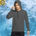 thumbnail image 2 of fatyb Men's Hooded Sun Protection Shirts Long Sleeve Outdoor Hoodies Mens Lightweight Athletic Tops, 2 of 5