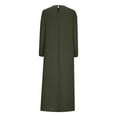 thumbnail image 3 of Robe Abaya pour Femmes à Manches Longues, Robe Islamique avec Poches, Maxi, Tenue de Prière, Élégante, Robe Longue pour les Fêtes, 3 of 4