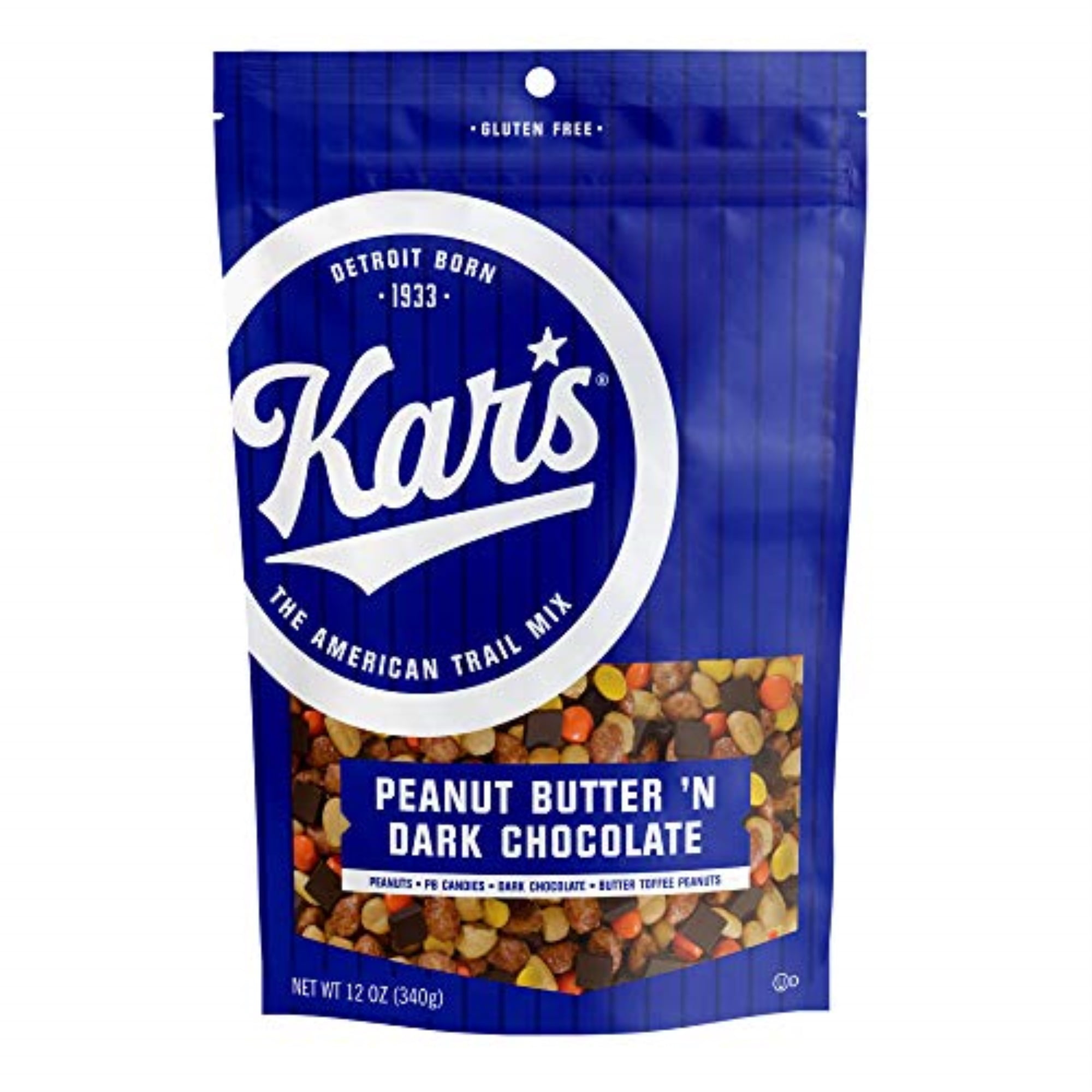 9064005 KARS PB/DRK CHOC MIX12OZ Kars Peanut Butter 'N Dark Chocolate Trail Mix 12 oz Bagged