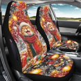 thumbnail image 3 of CHAQLIN Lightweight Car Seat Covers for Automobile, Polyester Fabric Waterproof Vehicle Seat Protector, Merry Christmas, 3 of 12