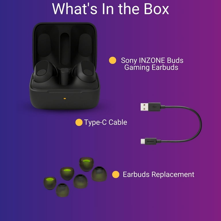 INZONE Buds ブラック Sony INZONE Buds Truly Wireless Noise Cancelling Gaming