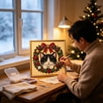 thumbnail image 6 of Christmas Wreath Cat Gem Bead Painting Kit, DIY Pearl Art Set with Photo Frame, Easy‑to‑Make Holiday Craft, Handmade Wall Decor for Adults, 6 of 6