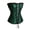 Green, variant on Underbust Corset for Women with Lace Trim and Detachable Garters, Waist Trainer Belt and Panty Set for Shapewear and Burlesque