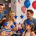 thumbnail image 6 of Clearance! Patriotic Star Pick Decorative Bow Insert Red White Blue Foam Sprig 4th Of July Party Decor Table Centerpiece Vase Garland Planter Cake Topper For Home Porch Patio Mantel Home Gift Set, 6 of 6