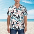 thumbnail image 4 of Lsque Butterfly pattern Hawaiian Shirt for Men, Unisex Summer Beach Casual Short Sleeve Button Down Shirts-Medium, 4 of 9