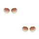 thumbnail image 2 of Qarigey Gafas de sol Retro de lujo sin marco para mujer, gafas de sol con incrustaciones de diamantes de imitación, gafas de sol de Color Color café 2Conjunto, 2 of 6