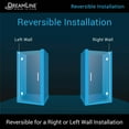 thumbnail image 4 of DreamLine Unidoor-X 30 in. W x 72 in. H Frameless Hinged Shower Door in Brushed Nickel, 4 of 11