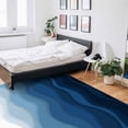 thumbnail image 6 of Area Rugs Indoor Non-Slip Rectangle Rug 4x6 Ft Abstract Blue White Beach Gradient Ocean Waves Rug Rubber Backing Floor Mats Non Shedding Home Decor Carpet for Entryway Living Room, 6 of 8