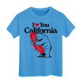 thumbnail image 1 of PMVFHDE T-Shirt Fille Mignon Hauts d'Été pour Fille 2025 T-Shirts Tendance Graphiques pour Sortir T-Shirts Mignons pour Fille Enfants la R.I.P Décontracté Imprimé Manches Courtes T-Shirt Bleu, 8-9 Ans, 1 of 4