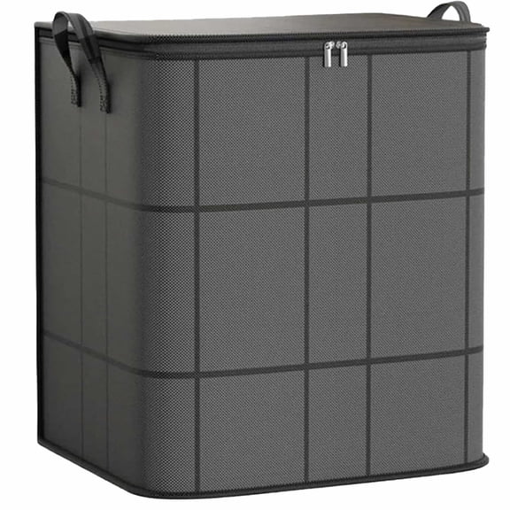 Spacious Moving Storage Bin, Extra Large 210L Foldable Organizer with Zipper and Handles, Dust-Proof Comforter Blanket Storage Bag for Closet Bedding