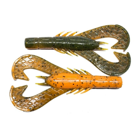 UPC: 0842424109323 | Googan Krackin  Craw 4   Alabama Craw 7pk Soft Plastic Fishing Lure
