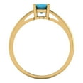 thumbnail image 4 of Solitaire Engagement Ring for Women - 1ct Simulated Turquoise in 18K Yellow Gold Promise Ring, 4 of 6