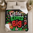 thumbnail image 5 of Playful Christmas Elf Joy Living Room, Festive Holiday Scene, Warm Flannel Blanket for Living Room and Reading Nook, Art Lovers Christmas Gift, Festive Home Decor, 5 of 9