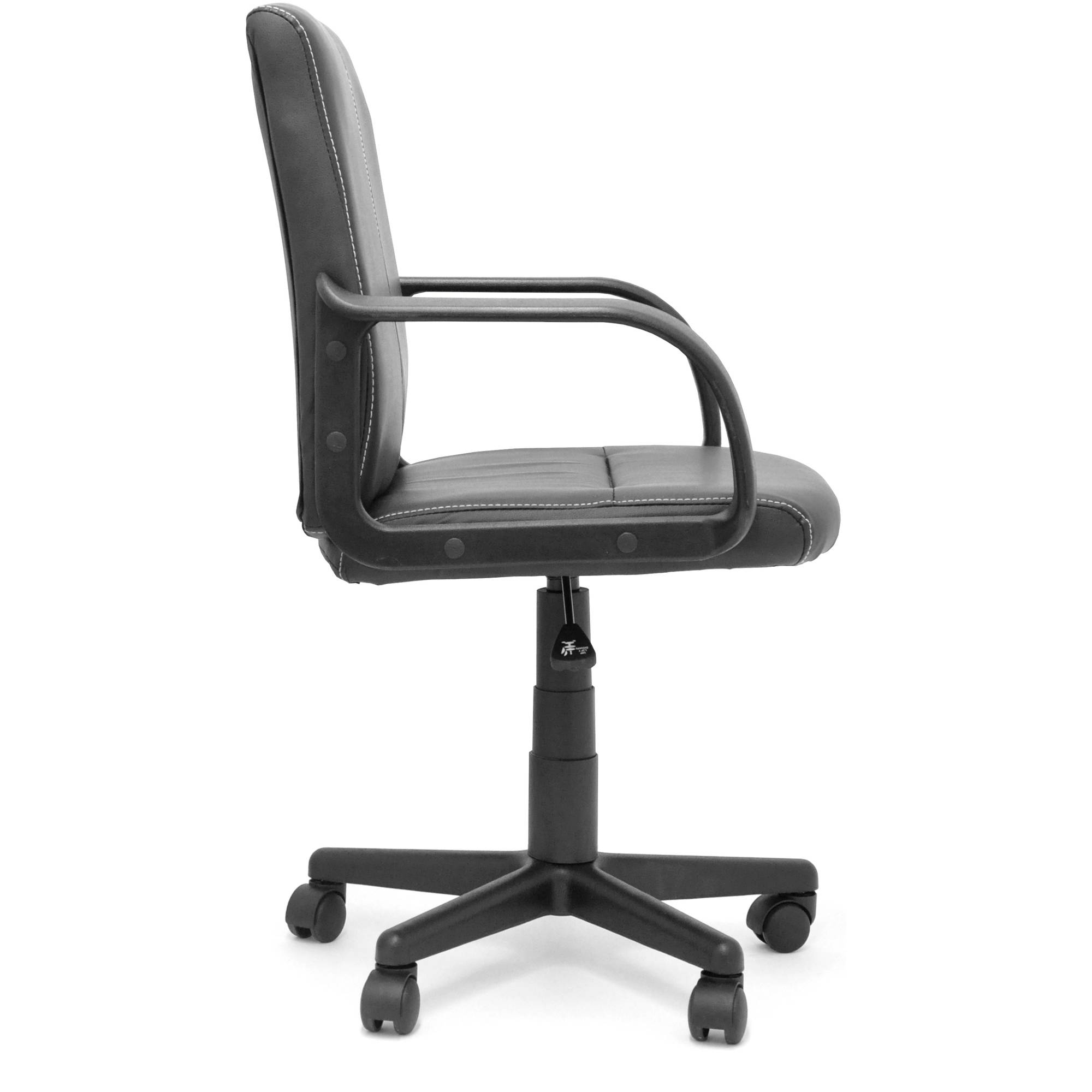 Buy Mainstays Leather Mid Back Rolling Swivel Office Chair Online In Indonesia 39992653