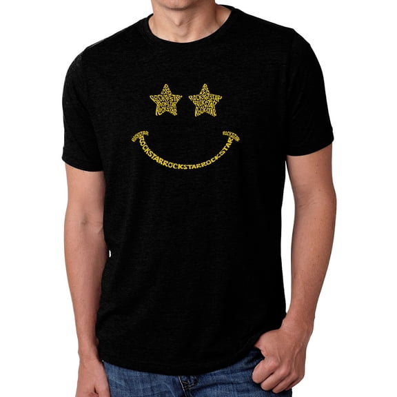 Men's Premium Blend Word Art T-shirt - Rockstar Smiley