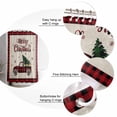 thumbnail image 3 of Merry Christmas Shower Curtain, 72" x 72", Red Truck Pull Xmas Tree Rustic Background Waterproof Bathroom Curtain Washable Shower Curtain Set with 12 Hooks, 3 of 6