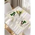 thumbnail image 5 of Green Black Buffalo Checkered Placemats Set of 6, Bones Cute Dogs Pets Placemats for Dining Table, Place Mats for Kitchen Tabletop, Waterproof Wipeable Dining Table Mats Set, 5 of 9