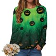thumbnail image 7 of Duqingm 2026 Halloween Shirts for Women Long Sleeve Spooky Graphic Tees Vintage Festival Tops Crew Neck Sweatshirts Funny Gifts,M, 7 of 7