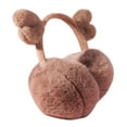 thumbnail image 1 of harmtty Attractive Earmuffs Thick Lining Faux Rabbit Fur Warm High Elasticity Women Earmuffs for Daily Use,Coffee, 1 of 8