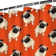 thumbnail image 3 of Pug Dog Shower Curtain 72"x72" ,Bathroom Decorative Shower Curtains Set with 12 Hooks,Modern Waterproof Washable Shower Curtain, 3 of 6