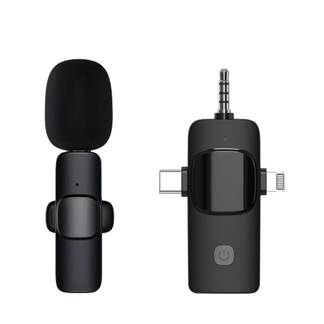 Micrófono inalámbrico con clip para collar K3/K8/K9/K35 para exteriores, transmisión en vivo, grabación de teléfonos móviles, micrófono con reducción de ruido
