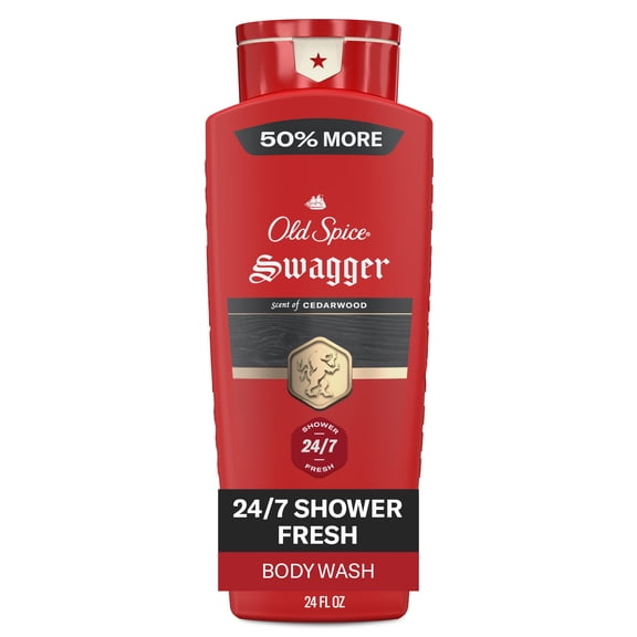 Old Spice Men's Body Wash, Swagger Cedarwood Scent, 24 fl oz