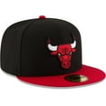 thumbnail image 5 of New Era NBA Chicago Bulls Men's 2-Tone 59FIFTY Fitted Cap  Black, 5 of 5