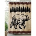 thumbnail image 2 of Fsddascl Brown Black Bear Shower Curtain Set - 48" x 72" Washable Bathtub Curtain with 12 Hooks, Farmhouse Cabin Forest Vintage Waterproof Fabric Stall Shower Curtains for Bathroom/Bathtub Décor, 2 of 6