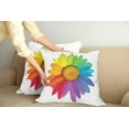 thumbnail image 2 of Ambesonne Colorful Throw Pillow Cover 2 Pack, Hippie Daisy Spring, 16", Multicolor, 2 of 5