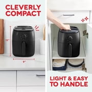 Dash Tasti-Crisp Air Fryer, 2.6 qt, Black - Auto Shut off, Non-Stick Fry Basket