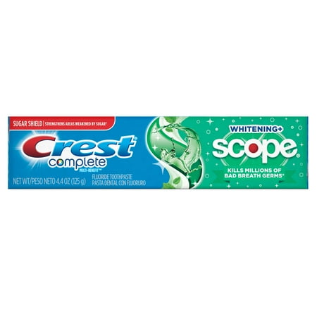 Crest Complete Whitening + Scope Toothpaste, Minty Fresh, 4.4 oz