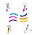 100 Pcs Eyelash Curler Curlers Pads for Beautiful Lashes Colorful