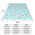 thumbnail image 3 of Honeii Colorful Sweet Donuts Print Fleece Blanket - Throw Blanket for Bed, Sofa, Couch, Camping, and Travel , Microplush Ultra Soft Warm Blanket-40"x30", 3 of 7