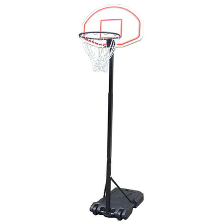 Ktaxon Portable 5.4 ft to 6.7ft Height Adjustable Basketball Hoops Goal Stand Backboard System with Wheels for Kids Youth Backyard Indoor Outdoor