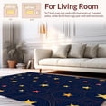 thumbnail image 2 of ODIKA 4'x6' Machine Washable Non-Slip Area Rug, Playful Starry Sky Design High Traffic Rug, Navy, 374465, 2 of 7