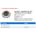 thumbnail image 2 of Fan Clutch - Compatible with 1981 - 1986 Nissan 720 2.2L 4-Cylinder 1982 1983 1984 1985, 2 of 3