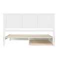 thumbnail image 4 of Felicity King Wood Platform Bed with Panel Footboard & Twin XL Trundle in White, 4 of 5