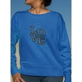 thumbnail image 2 of Love Slogan With Polygons Sweatshirt Women -Image by Shutterstock, Female Small, 2 of 4