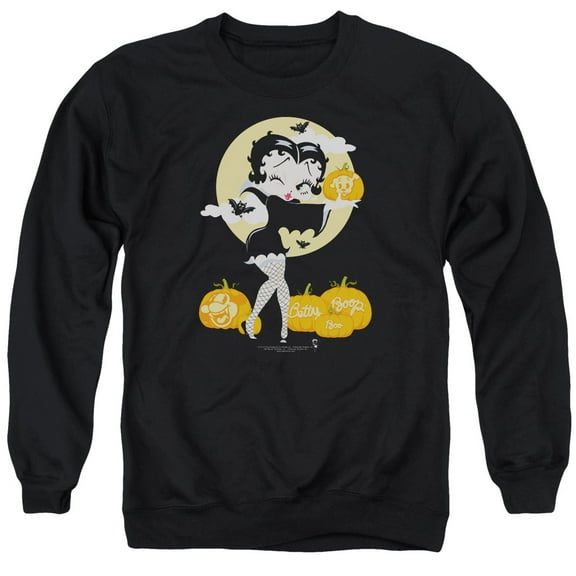 Betty Boop Men's  Vamp Pumkins Sweatshirt Black