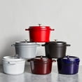 thumbnail image 6 of Staub Cast Iron Dutch Oven 5-qt Tall Cocotte, Made in France, Serves 5-6, Cherry, 6 of 16