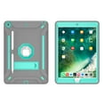 thumbnail image 2 of Allytech iPad 10.2" Case with Screen Protector Film, Heavy Duty Shockproof Kids Friendly Kicstand Full Protection Anti-scratch Back Cover Case for Apple iPad 10.2" 7th Generation, Gray/Mint, 2 of 7