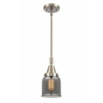 447-1S-SN-G53-Innovations Lighting-Bell - 1 Light Stem Hung Mini Pendant In Industrial Style-11.13 Inches Tall and 5 Inches Wide-Brushed Satin Nickel
