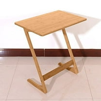 60x40x65cm Z-Shaped Bamboo Smart Foldable Desk for Home use TV Tray, Portable Folding Snack Table, Adjustable Sofa Side Table for Breakfast, Bed Table, Foldable Desk for Home use(TV Tray)