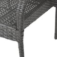 thumbnail image 6 of Ashburn Outdoor 3 Piece Wicker Stacking Chair Chat Set, Grey, 6 of 12