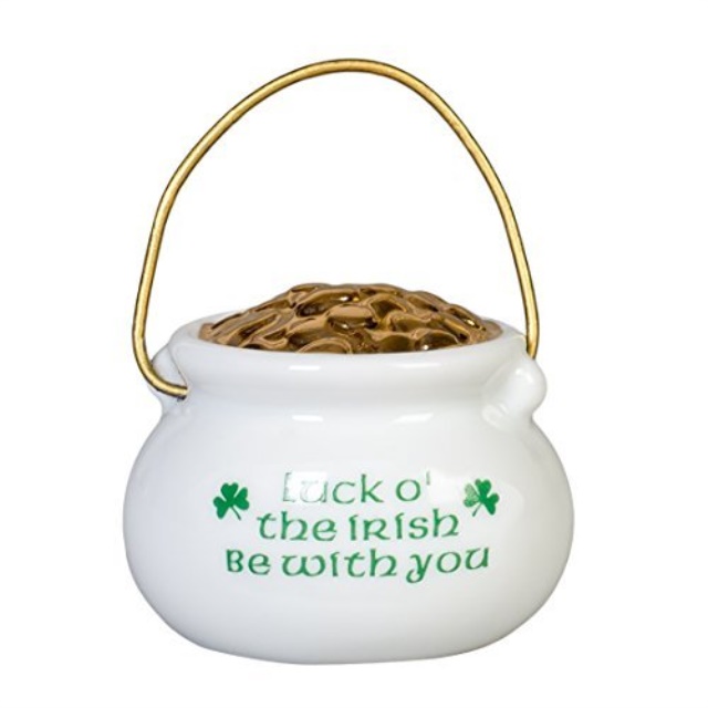 irish pot of gold luck o' the irish porcelain christmas ornament