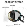 thumbnail image 4 of Sea Lion Set of 2pcs PU Leather Round Suitcase Tags with Privacy Cover and Name ID Tag - Ideal for Travel Luggage, Handbags, Backpacks, School Bags, 4 of 6