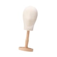 thumbnail image 2 of Bunblic Mannequin Head Multifunctional Hat Rack Standing Stand for Cap Salon Wood Color Medium, 2 of 8